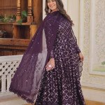 Anarkali Georgette Sequined Kurti with Dupatta – Mocna