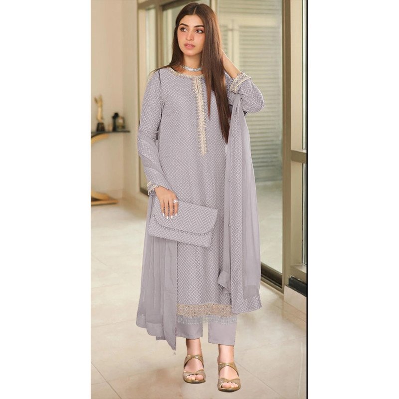 Lavender Premium Edition Festive/Party Wear Dress Material MOCNA