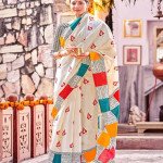 Apple Saree - Elegant Bhagalpuri Essence Saree - Mocna