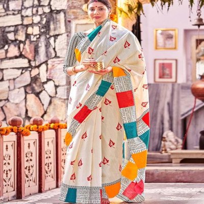 Apple Saree - Elegant Bhagalpuri Essence Saree - Mocna
