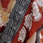 Apple Saree - Black &amp; White Ethnic Motif Bhagalpuri Saree - Mocna