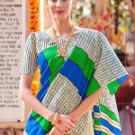 Apple Saree - Soft Creme Bhagalpuri Saree - Mocna