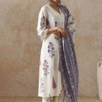 Royal Lavender Cotton Suit Set - Mocna