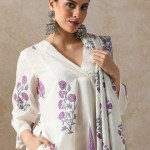 Royal Lavender Cotton Suit Set - Mocna