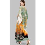 Golden Grove Kaftan With Digital Print (Free Size: M - 3XL) - MOCNA