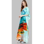 Ocean Flame Digital Print Kaftan (Free Size: M - 3XL) - MOCNA
