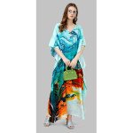 Ocean Flame Digital Print Kaftan (Free Size: M - 3XL) - MOCNA