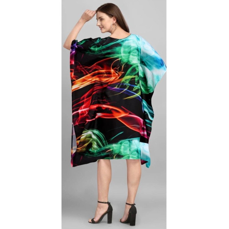 Cosmic Glow Kaftan ( Short ) With Digital print - MOCNA