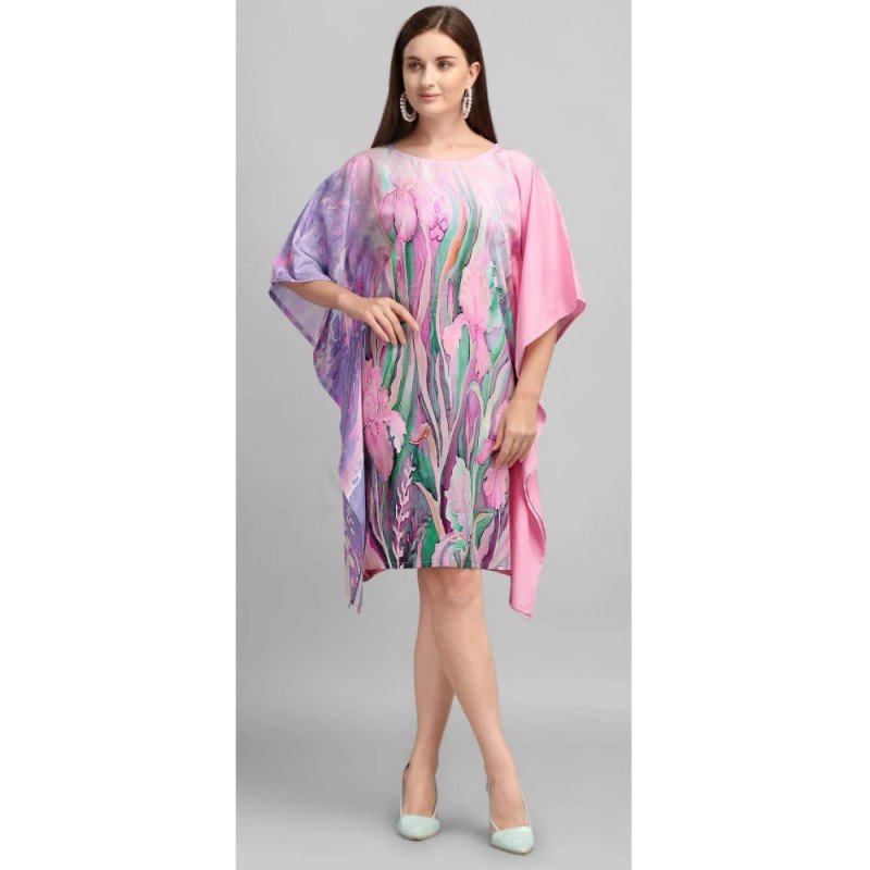 Floral Dream Kaftan (Short) With Digital Print - MOCNA