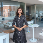 Black Floral Printed Kurta with Adjustable Belt and Collar – Mocna