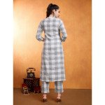 COTTON KURTA WITH PANTS  Exclusive Embroidery Work - MOCNA