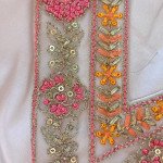 White Kurta Suit - Pink Flower Wisper - Mocna