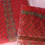 Red Floral Embroidered Cotton Unstitched Dress Material – MOCNA