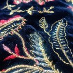 Navy Blue Velvet Embroidered Punjabi Suit with Dupatta