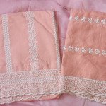 Light Orange(PEACH) Embroidered Pure Cotton Dress Material Suit Set - Mocna