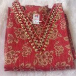 Ruby Self-Shine Jari Silk Mirror Work Kurta – Mocna