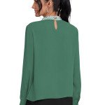 Designer Lace Neck Georgette Top - Mocna
