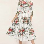Floral Printed Cotton Dress - Mocna